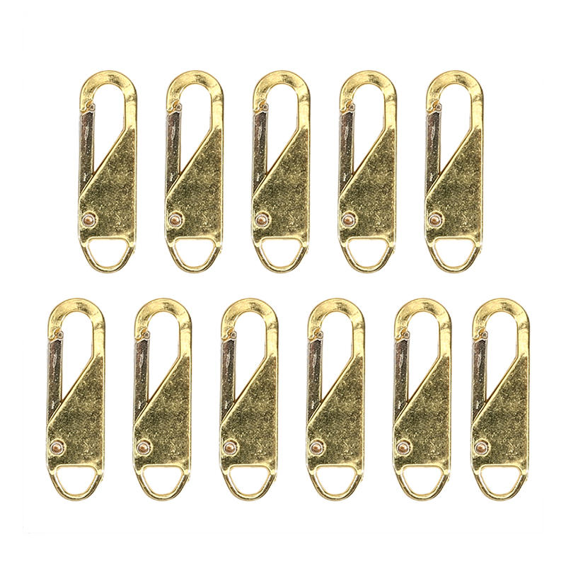 10Pcs Detachable Zipper Puller Metal Zipper Head Repair Kits Universal Replacement for Luggage Purse Bags Clothes Zipper Slider