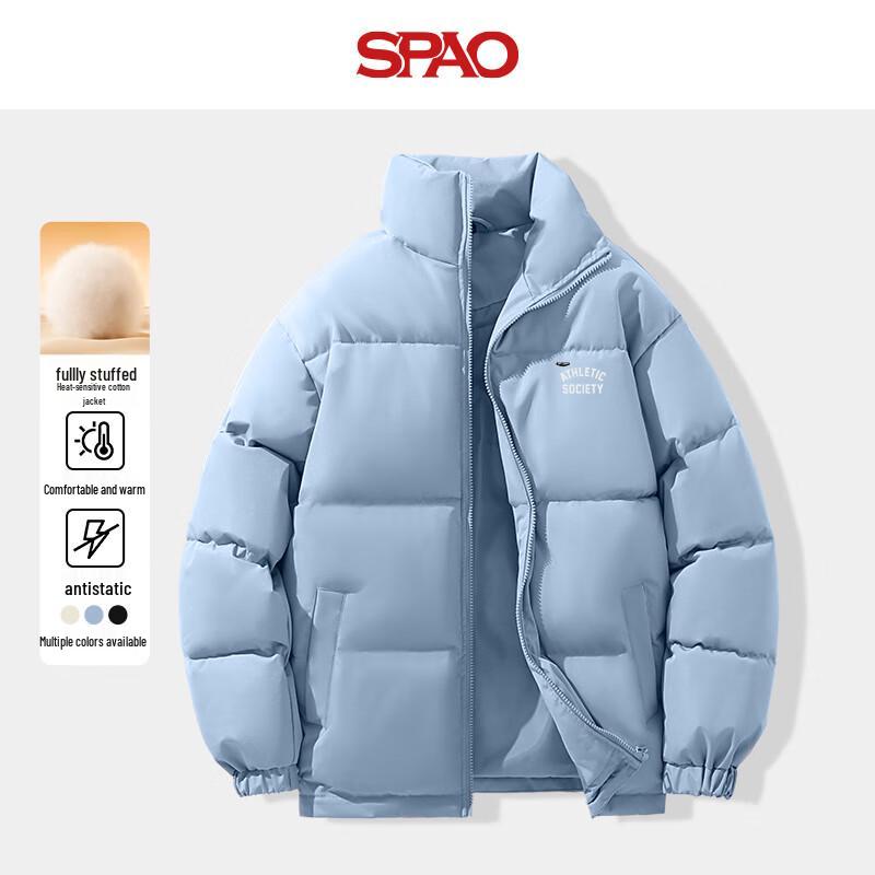 SPAO Унисекс Зимняя Куртка с Подкладкой и Воротником-Стойкой