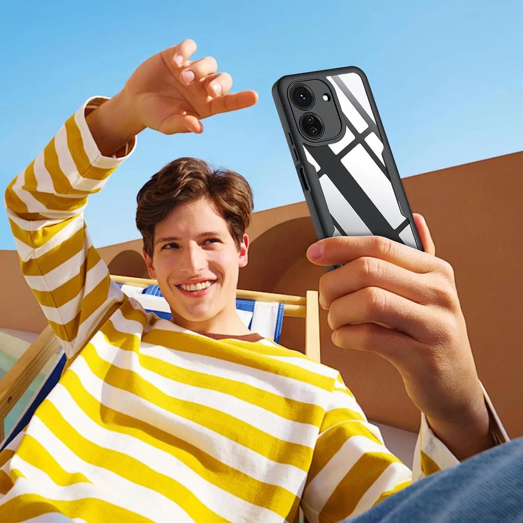 360 Полная защита корпуса Двусторонняя защитная пленка для экрана Чехол для телефона Redmi 13C 12C 10C 9 9A 9C Note 13 Pro 5G 12 11S 10 9 Противоударный чехол для телефона