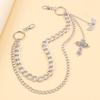Popular Hiphop Waist Chain with Crossed Pendant Waist Charm Street Pants Chain Body Chain Trousers Chain Cool Accessory
