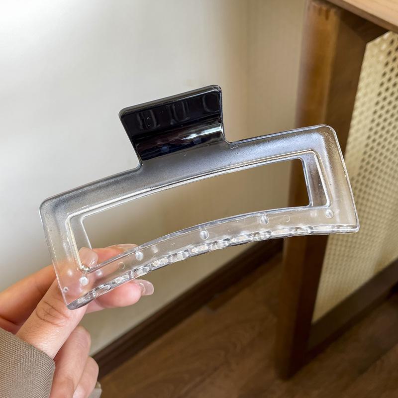 Корейская квадратная заколка для волос «Акула»: Элегантная, простая, крупная заколка для волос для женщин. Отлично подходит для придания объема головному убору на затылке.