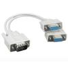 Горячая Распродажа 15-контактный VGA штекер на 2 VGA SVGA гнезда разветвитель видеокабель для монитора