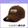 Cotton Brim Curved Cap With Embroidery Adjustable Strap Men Women Outdoor Use