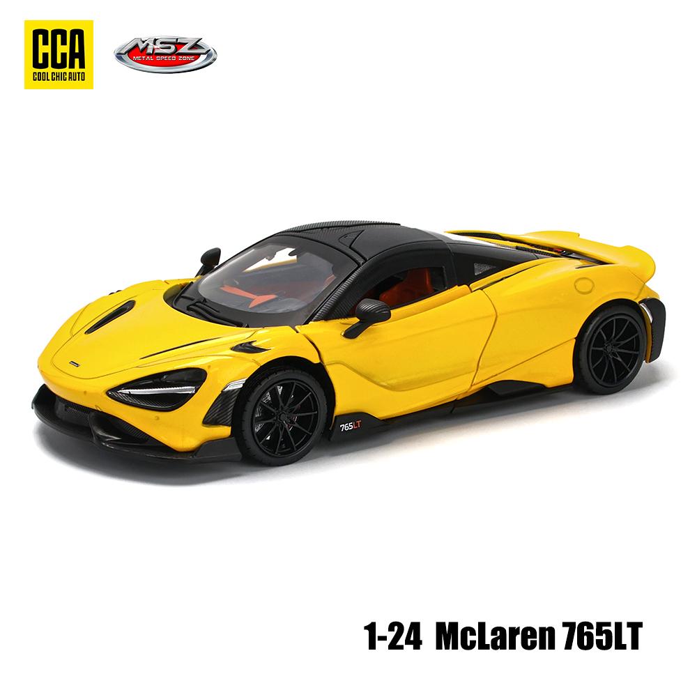 CCA MSZ 1: 24 McLaren 765LT alloy car die-casting model dynamic sound and light toy series collection gift