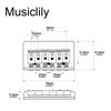 Musiclily Pro Modern Style Hardtail Fixed Bridge для импортной электрогитары черного цвета 10,8 мм Strat/Telecaster,