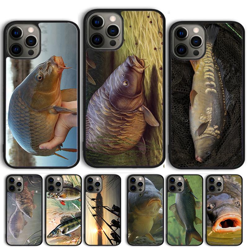 Fish Fishing Carp Funny Coque Shell For iPhone 17 Air 15 16 14 13 12 Pro Max 11 Pro Max Plus Phone Case Cover