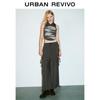 UR Женские брюки на кулиске с широкими штанинами и множеством карманов, осенняя коллекция 2024, рабочая одежда