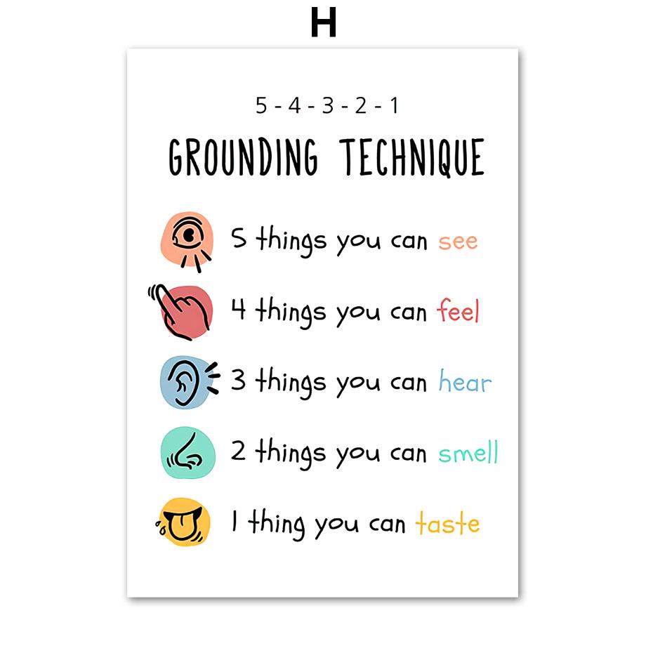 Психическое здоровье, психотерапия, настенная живопись на холсте, плакаты на скандинавскую тему и принты, настенные панно, детская комната, консультант, офисный декор