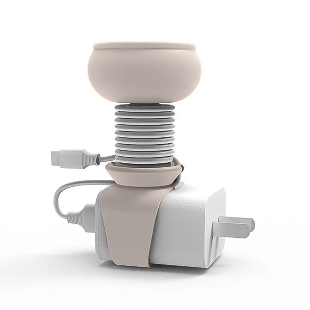 Пряжка для ремня Силиконовый крепежный ремень Настольная пряжка для хранения кабелей Портативная намотка для кабеля передачи данных Мультяшная многофункциональная намотка для кабеля передачи данных