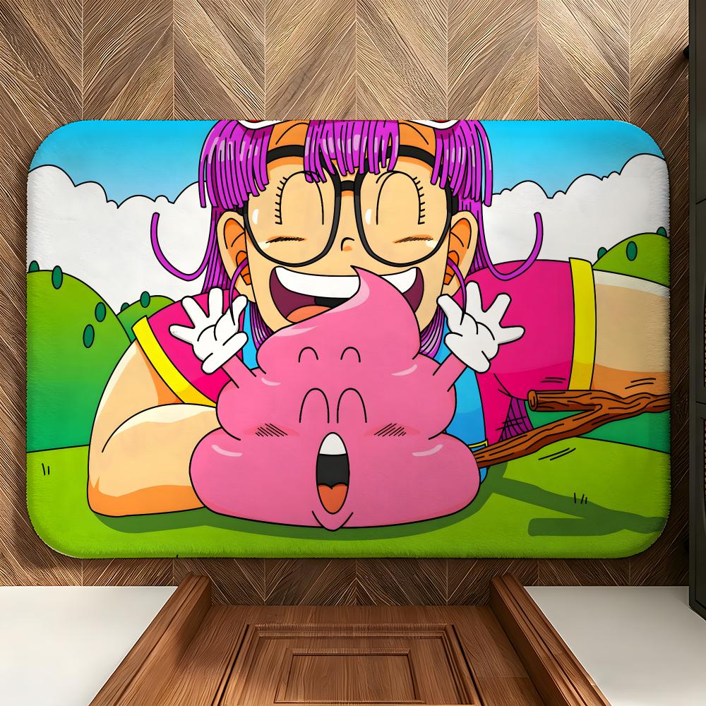 Anime D-Dr. S-Slump Floor Mat Soft Flannel Floor Mat Suitable for Entryways, Living Rooms, Bedrooms, and Bathrooms