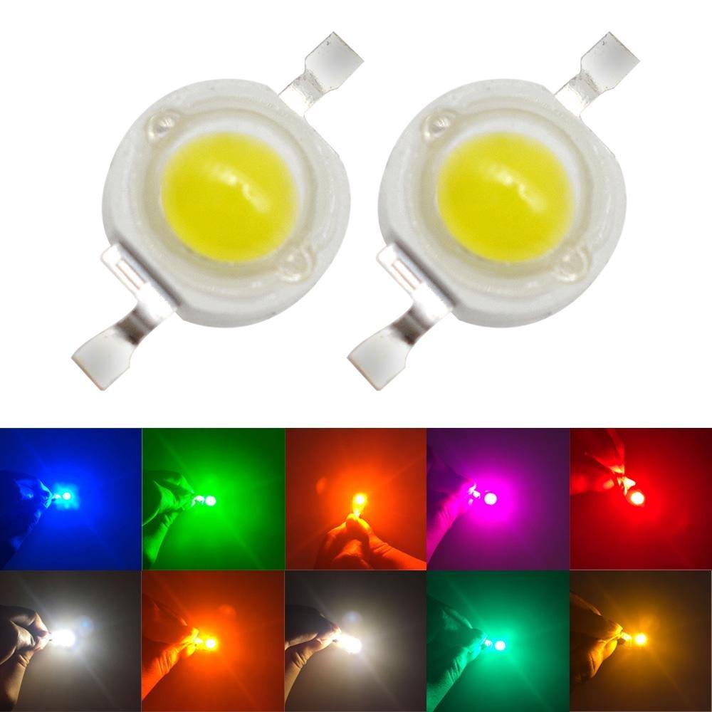 10 шт., 5 Вт, высокая мощность, чип, излучатель из шариков, теплый белый, белый, желтый, зеленый, розовый, красный, 45MIL 2, 2, 7 В, 180-550LM, 380NM, 6500K, светодиодная лампа