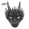 Breathable Cosplay Props for Adults Dragon Masque Adults, Halloween 3D Detailed Comic Exhibition Headgear Full Face Festival, Carnival Masquerade