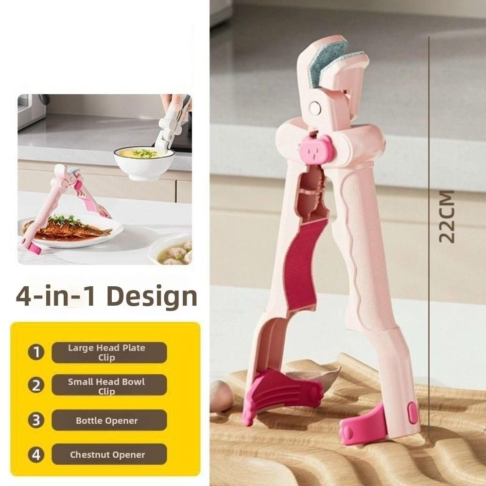 Non-Slip Anti Scalding Clip Silicone Handle Hot Bowl Gripper Dish Lifter Clamp  Kitchen Use