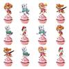  Birthday Party Supplies Tableware Set with Tablecloth Napkin Paper Cups Stickers Banner Backdrop - Complete Party Kit