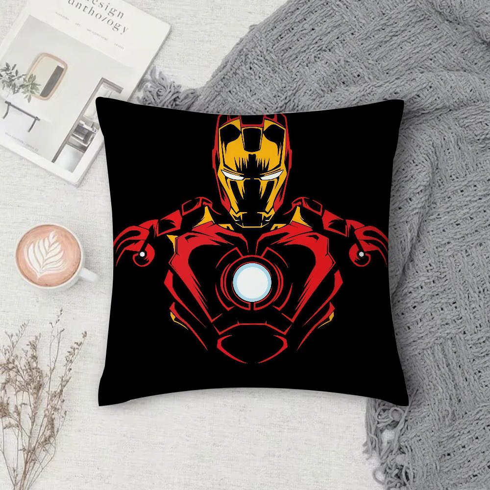 Superhero IIron MMan Pillow Case Square DoubleSided Printing Sofa Cushion Cover Pillowcase Bedroom Bedside