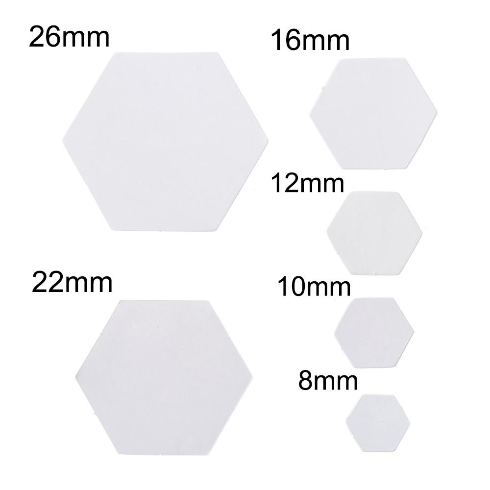 100PCS Paper Craft Handmade Craft Hexagon Templates Quilting Garment Fabric Patchwork Paper