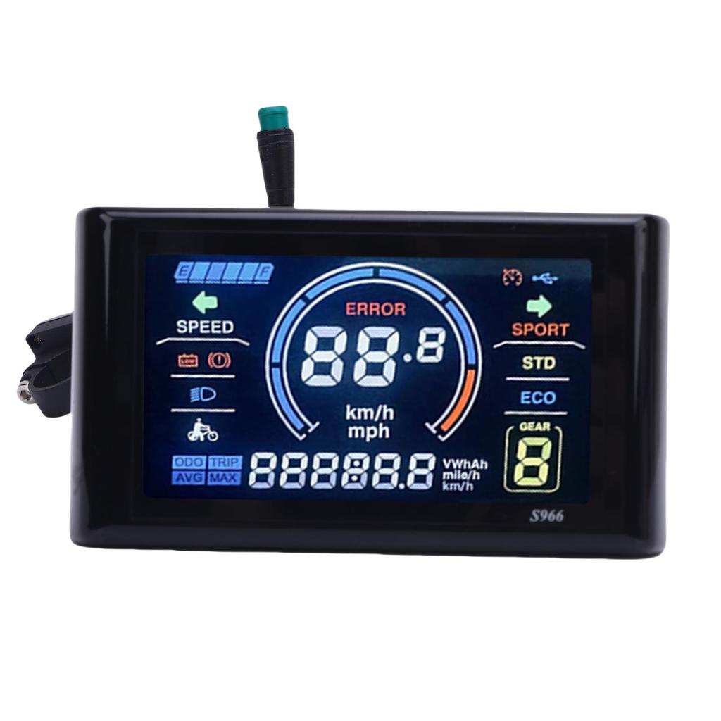 Electric Bike LCD Display with NFC Function Waterproofing Connector High Definition LCD Screen