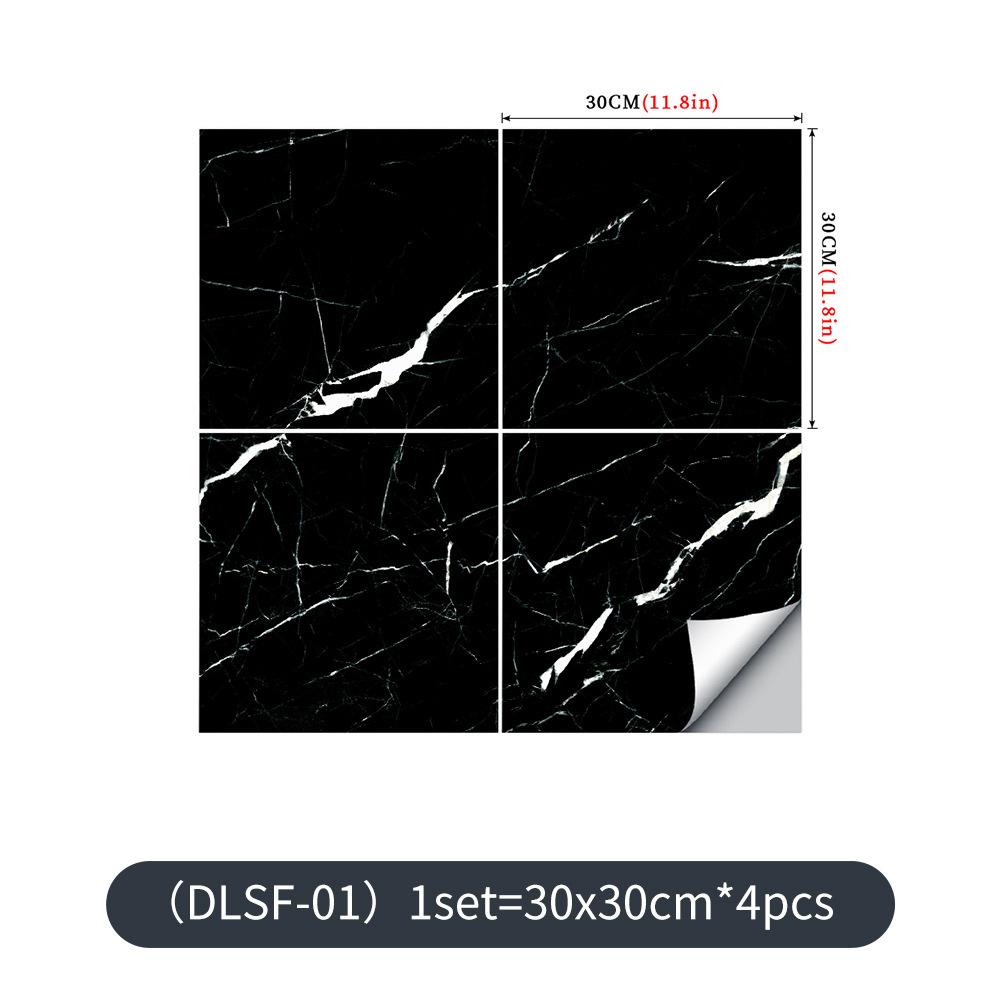 4PCS Of Set Modern Waterproof Wall Stickers Self Adhesive Tiles Sticker Floor Stickers Marble Bathroom Livingroom Bedroom PVC Home Decor