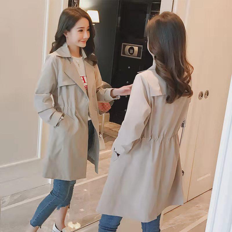 Women's Coat Spring and Autumn Trench Coat Women's Medium and Long Small Light Coat Spring Outer Wear