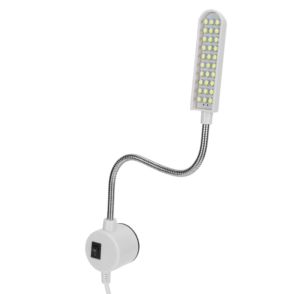 Sewing Machine LED Lamp 30 Beads Gooseneck Work Light with Magnetic Base EU Plug AC110‑250V
