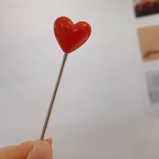 Набор из 5/10 вилок для фруктов в форме сердца, десертных закусок для торта с держателем Love