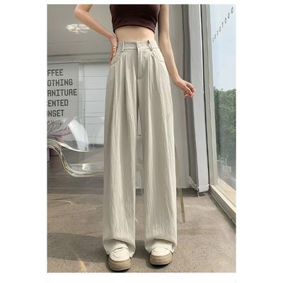 Мятые льняные брюки из хлопка и льна с ледяным шелком, широкие брюки для женщин, летние брюки с высокой талией, японские брюки Ямамото в ленивом стиле для улицы