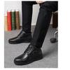 Men's Leather Warm Winter Shoes and Boots, Lace-up Style Casual Walking Shoes