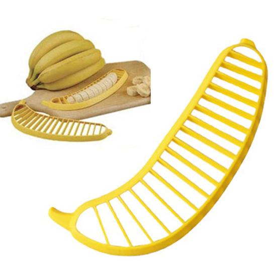 3Pcs Banana Slicer Food Grade Plastic Sharp Blade Multi-functional Fruit Salad Banana Dicer Masher Cutting Tool Kitchen Gadgets