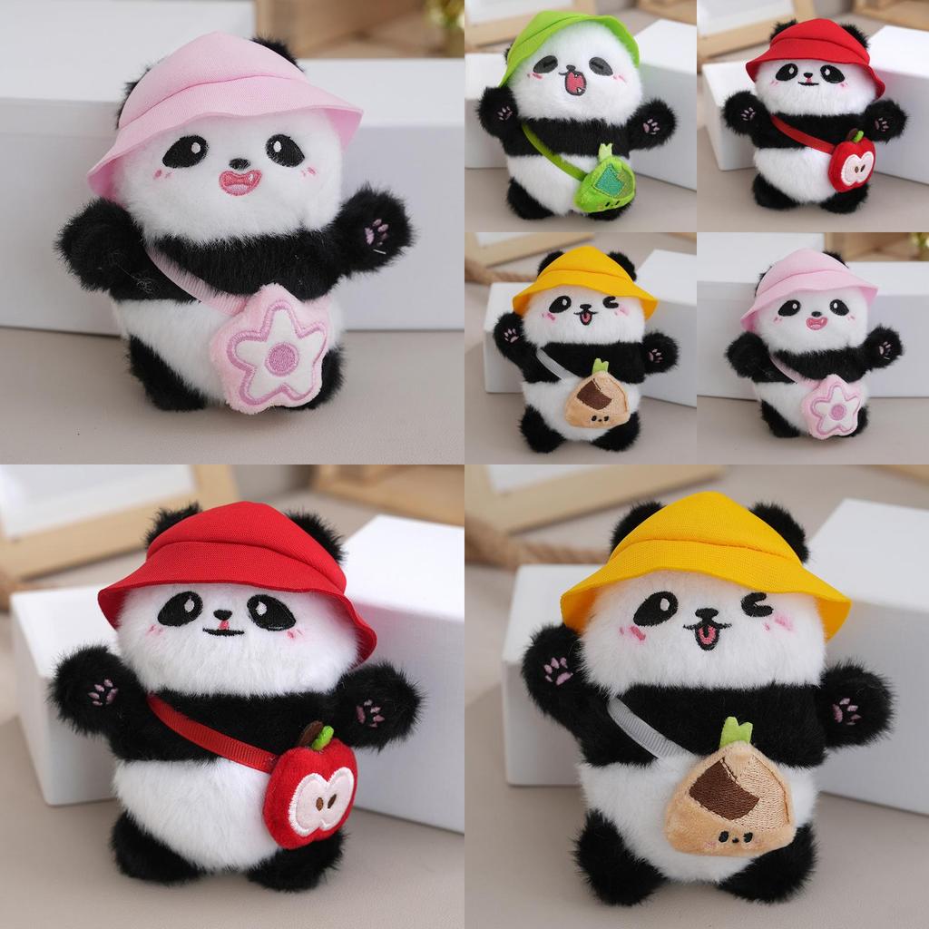 Delightful Mini Plush Panda Keychain Doll Cuddly Stuffed Animal Pendant