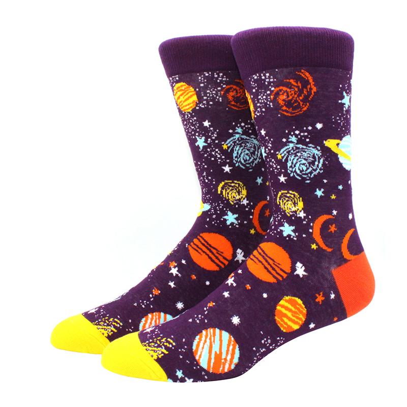Новые мужские носки бренда Diamond Ramen Astronaut Pattern Hip hop Cool Socks для мужчин зимние толстые длинные носки для скейтбординга смешные цветные