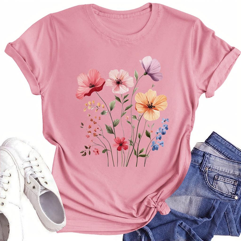 Toddler Girl Boy T-Shirts Kids Top Boys And Girls Printed Short Sleeved T-shirt 1-12Y