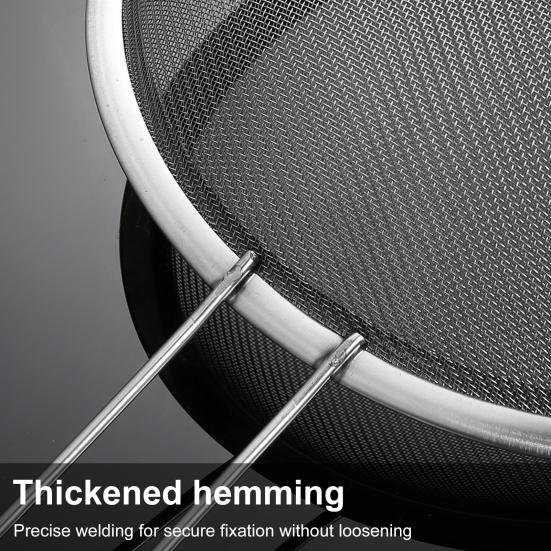 Stainless Steel Fine Mesh Strainers with Handle for Kitchen Flour Sieve Food