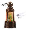 Lighted Music Box for Christmas Lighthouse Snow Lantern Musical Ball Swirling Vintage Style Ornament Glitter Water Lantern Holiday Mantel Tabletop