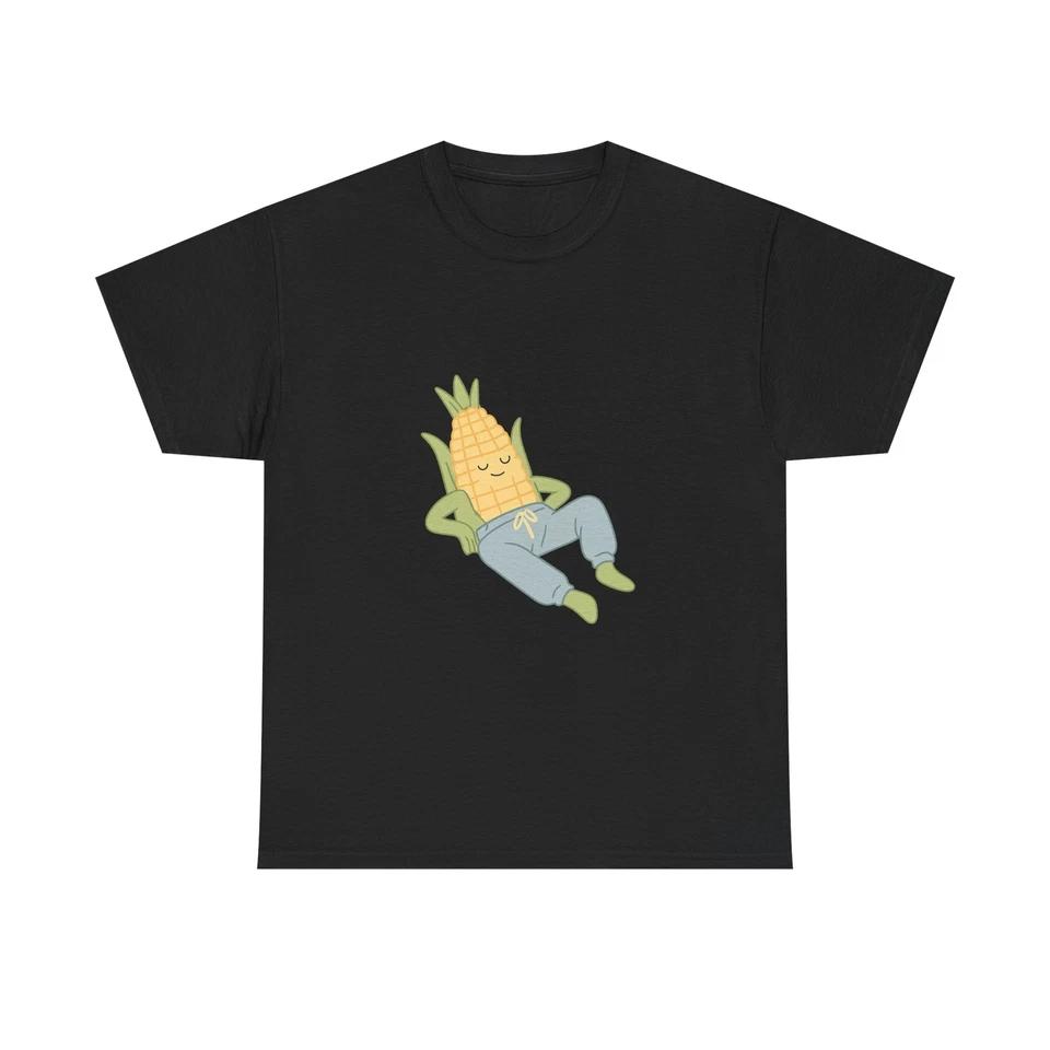 Unisex Adult T Shirt Corn Cob in Sweatpants Chill Art