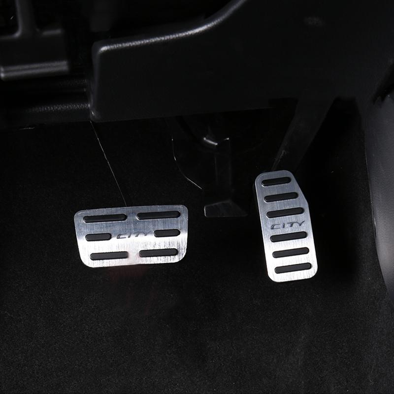 Car Accelerator GAS Pedal Brake Pedals Non-Drilling Cover Case Pads Trim For Honda City 2015 2016 2017 2018 Accessories