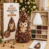 Animal Beaded Christmas Tree DIY Craft Kit Handmade Beading Set Christmas Table Decor Ornament Making Kit for Children