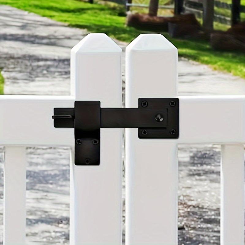 1 шт. Сверхпрочная матовая черная металлическая защелка для амбарной двери, цельная металлическая 5,5 дюймов с матовой отделкой и вращающейся ручкой для внутренних/наружных дверей из массива дерева