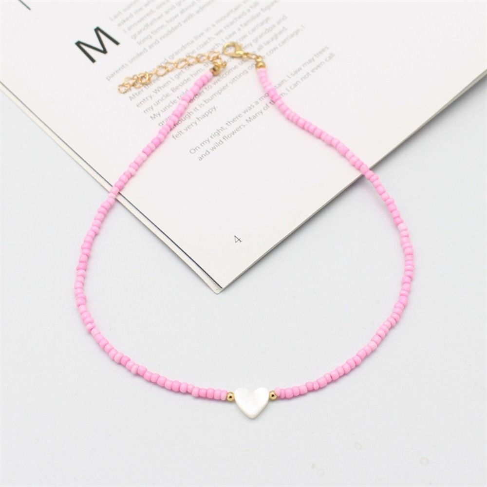 Ожерелье-чокер с цветными короткими бусинами Shell Love для девочек