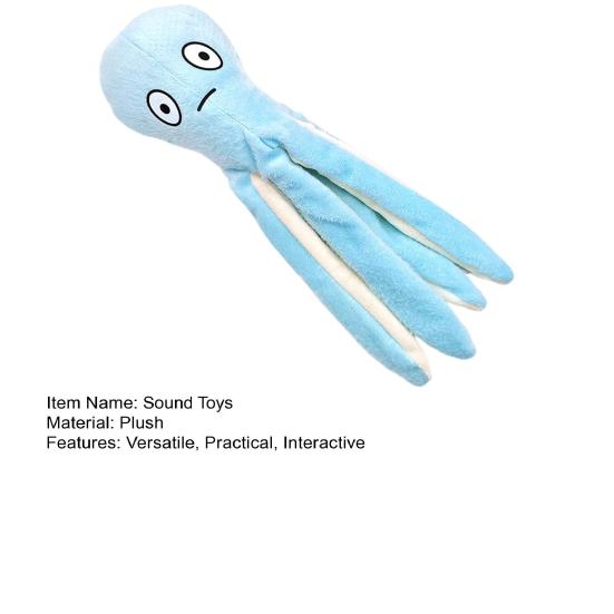 Игрушка для кошки Осьминог с пищалкой Пушистое щупальце Дразнилка Игрушка для кусания Устойчивая к жеванию игрушка Осьминог Интерактивная игрушка для питомца для кошек