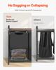 2 Section Laundry Sorter with Pull-Out Bags Metal Frame & Wooden Tabletop