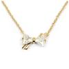 [L4352] - Gold-Plated Necklace 'Scarlett' White Gold - 12x7 Mm