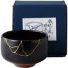 Matcha W12 X D12 X Yuzu Tenmoku Kintsugi Mino Made In Japan Ale-net Bowl, H7.7cm, Style, Ware,