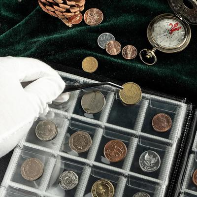 Альбом-папка для коллекции монет на 240 ячеек, держатель для монет, альбом для марок, выставочная книга, альбом из ПВХ, органайзер для денег, сумка для хранения, бытовой органайзер для коллекционирования