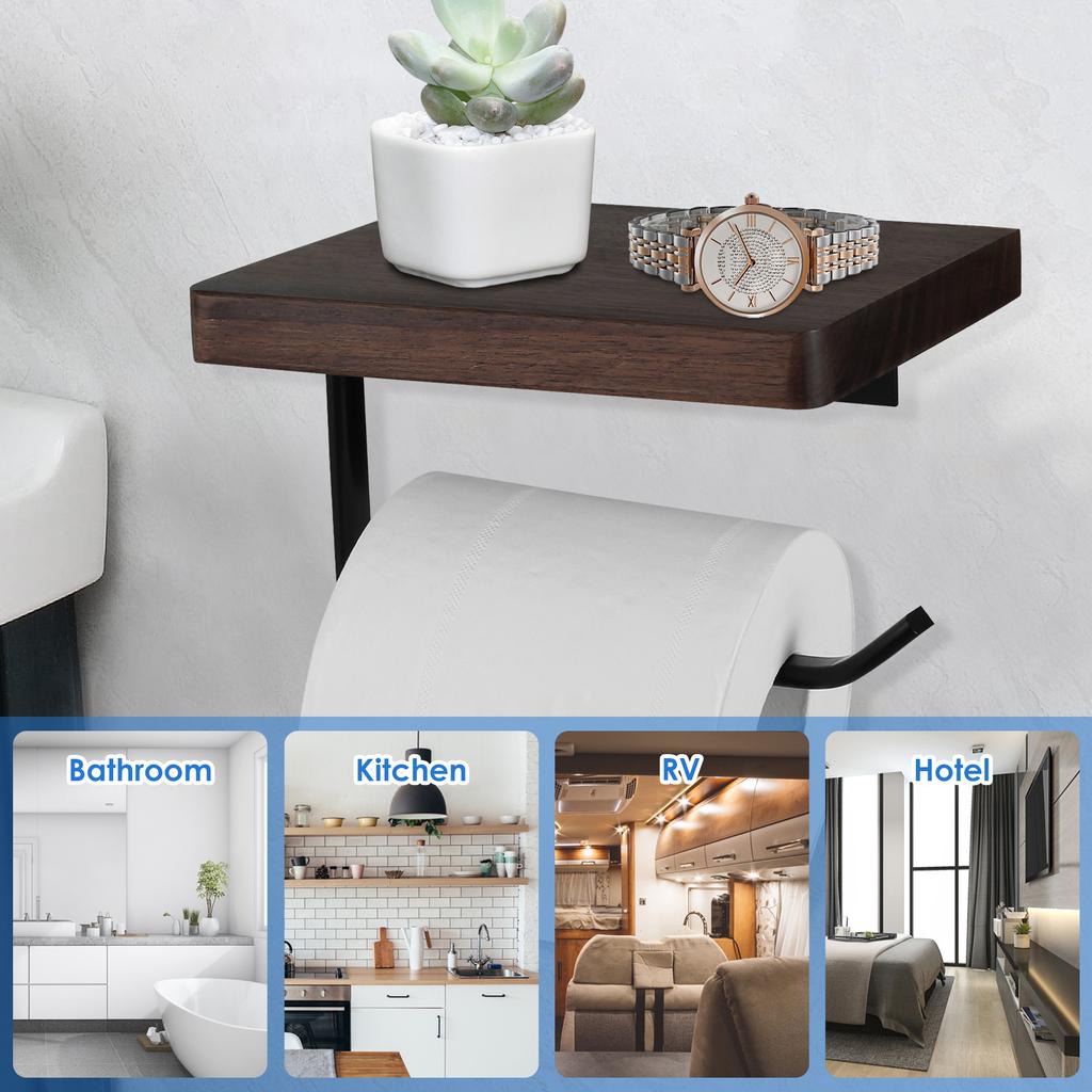 Self Adhesive Toilet Paper Holder Stainless Steel Wall Mounted Tissue Roll Hanger Towel Rack Dispenser for Bathroom Kitchen