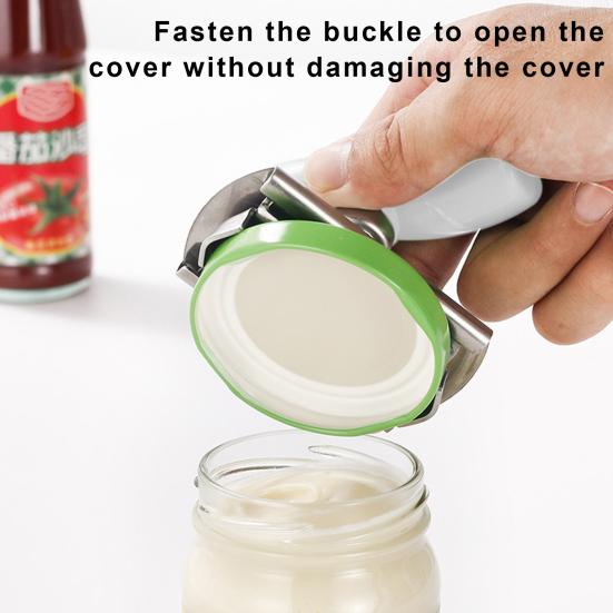Открывалка для банок, легкий поворот, открывалка для бутылок из нержавеющей стали, инструмент для захвата крышки банки, компактный сверхмощный консервный нож