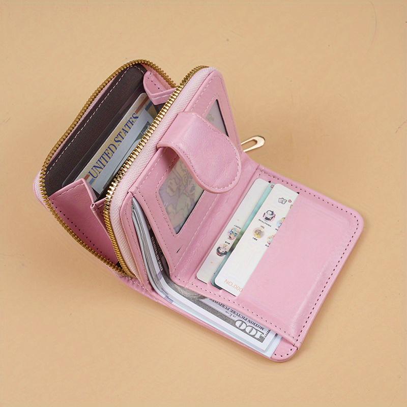 Женский компактный кошелек, винтажный стиль, кошелек для монет с застежкой-кнопкой, маленький женский кошелек для денег