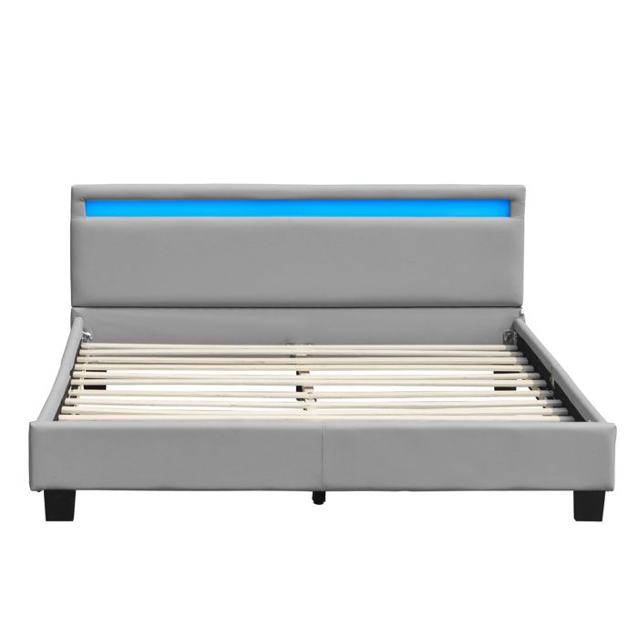 Lit - LJ - Angel - 180x200 cm - Tête de Lit avec Éclairage LED - Confortable - Design Contemporain