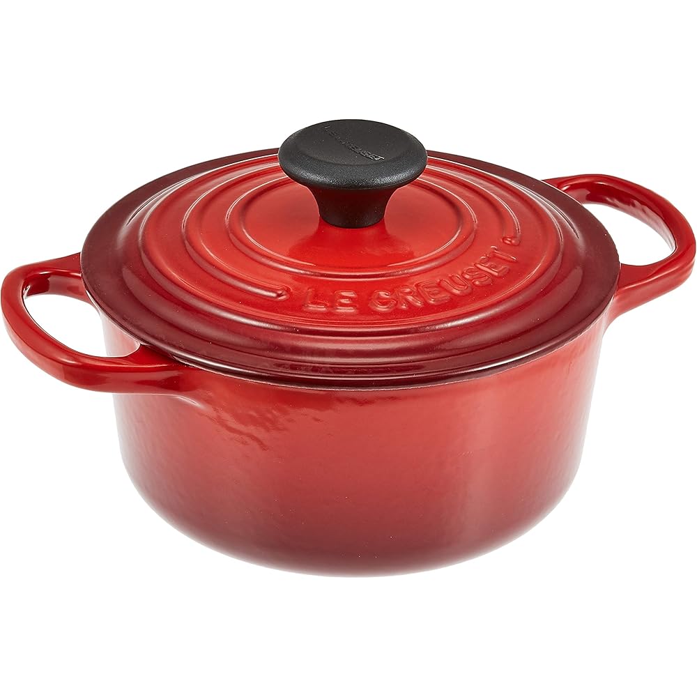 Signature Cocotte Ronde 16см Вишнево-красная чугунная кастрюля-кокот