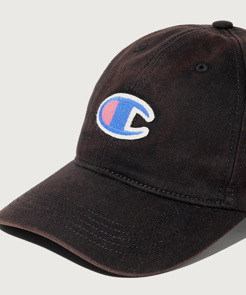 Champion Черная washed бейсболка с большим логотипом C
