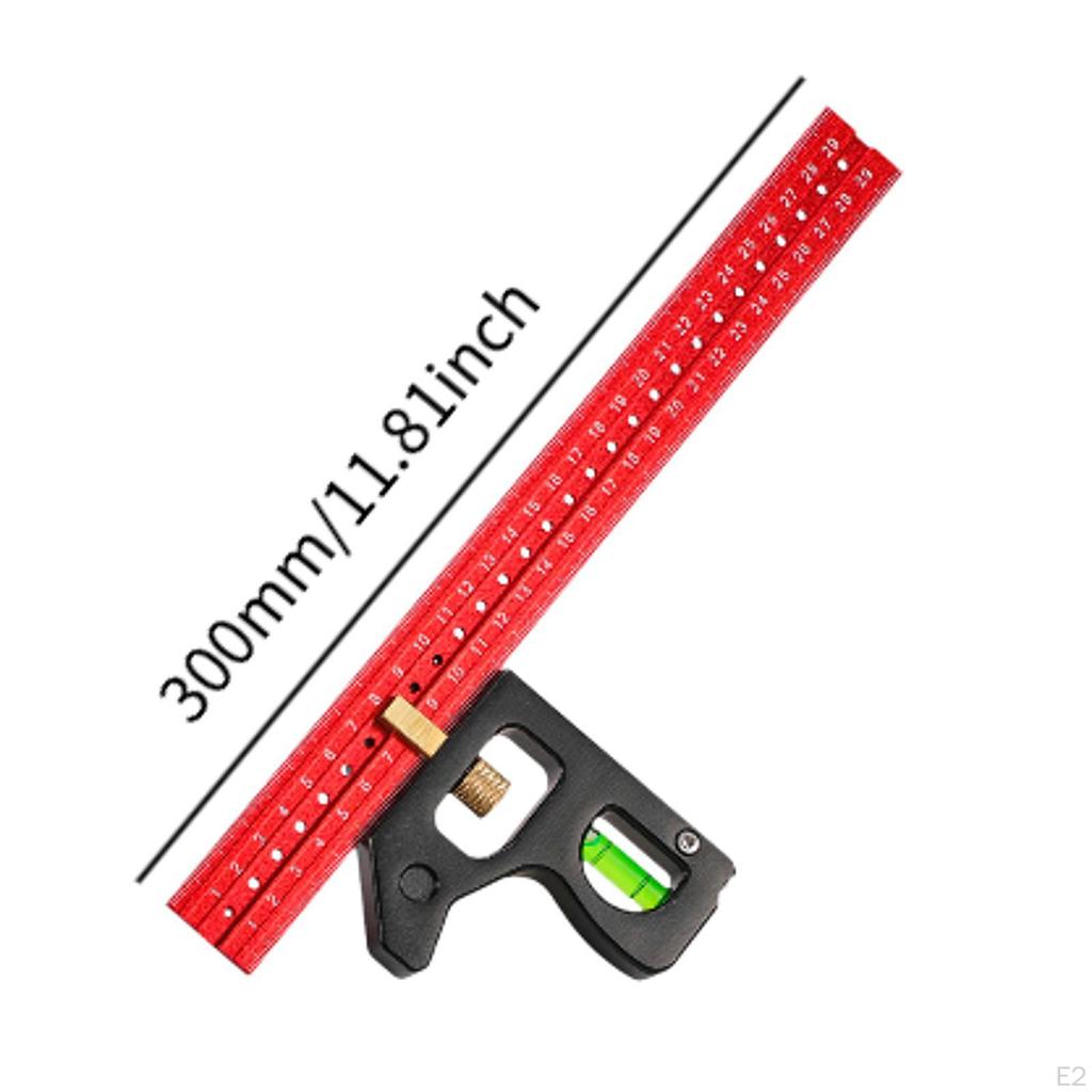 Комбинированные углы линейка алюминиевый сплав точный профессиональный столярный измерительный квадрат для дома